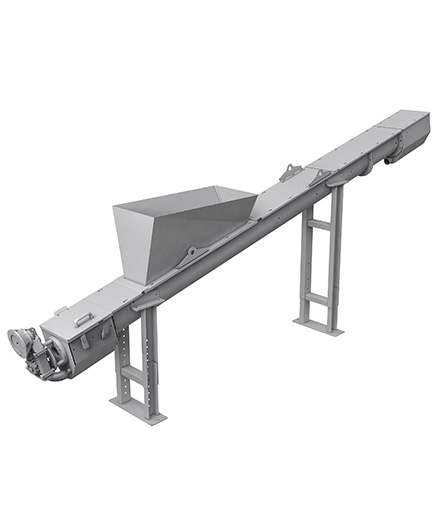 Shaftless screw conveyor and compactor